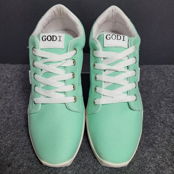 GODI CCCXIII Edsel Low Top Sneakers Mint Green New - Picture 3 of 12